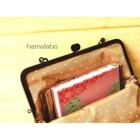 【KT-2064】がま口御朱印帳入れ(縦に1冊収納)の型紙＆レシピ【18cm/角型用】