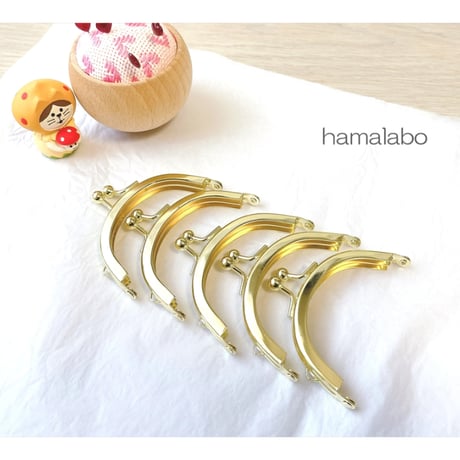 【HA-1716】6cm口金/(ゴールド)　5本セット