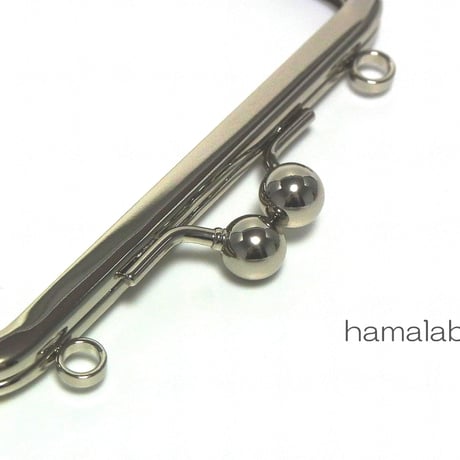 【HA-1403】ミニアメ玉10cm/角型口金(シルバー)・カン付き