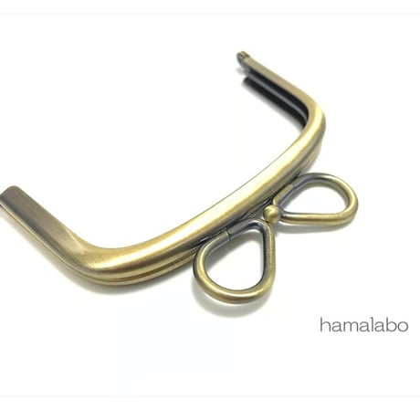 6月1日販売開始！大特価＆数量限定！【HA-2558】リングリボン口金　9.9cm/くし型(アンティークゴールド)