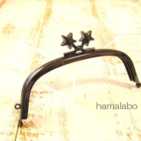 【HA-1970】12.5cm/くし型(メタルスター×ブラック)