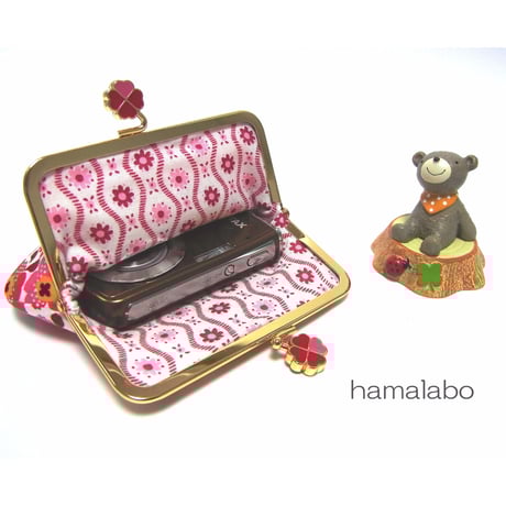 【KT-1051】がま口ペッタンコポーチの型紙＆レシピ【12cm/角型用】