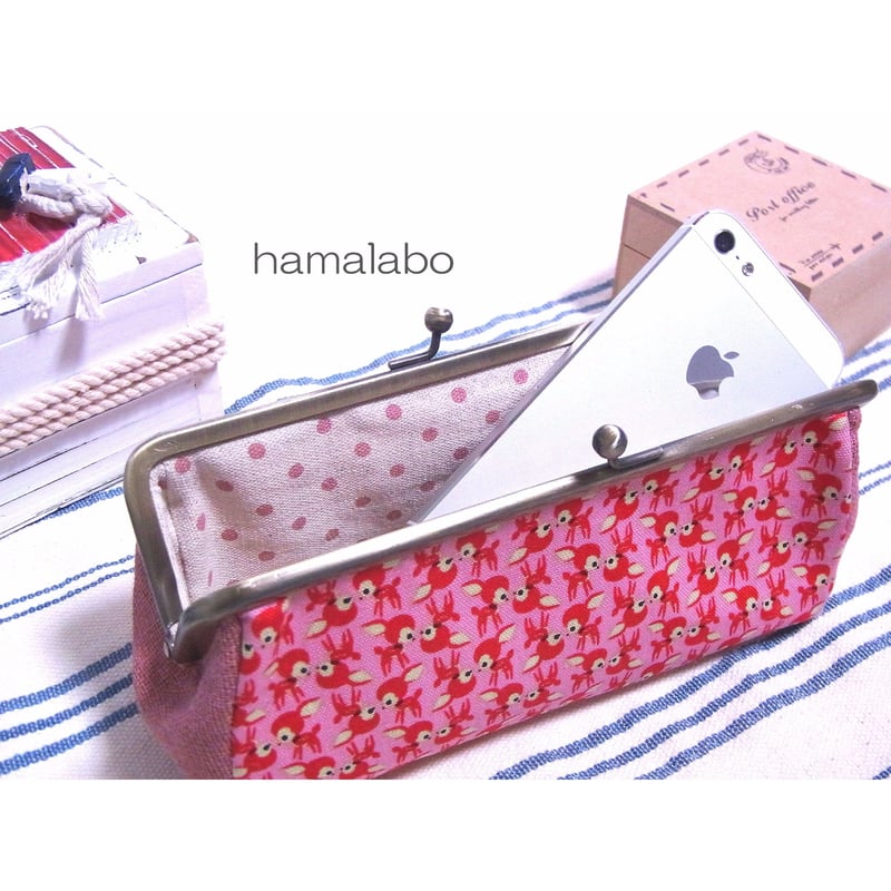 KT-1003】がま口メガネ＆ペンケースの型紙＆レシピ【16.5cm用