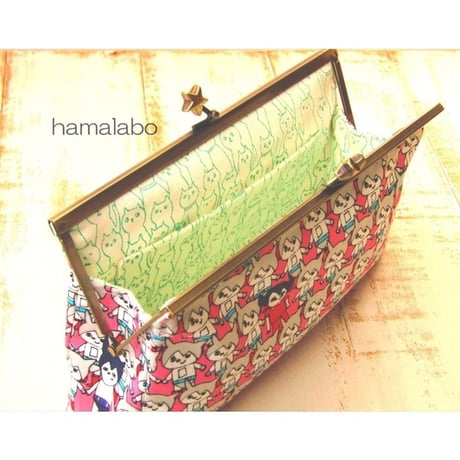 【KT-2050】浮き足で作る！がま口ポーチの型紙＆レシピ【19cm浮き足用】