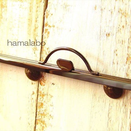 【HA-1620】持ち手付きの押し口金25.5cm/角型(ブラック)-扇子入れ用-