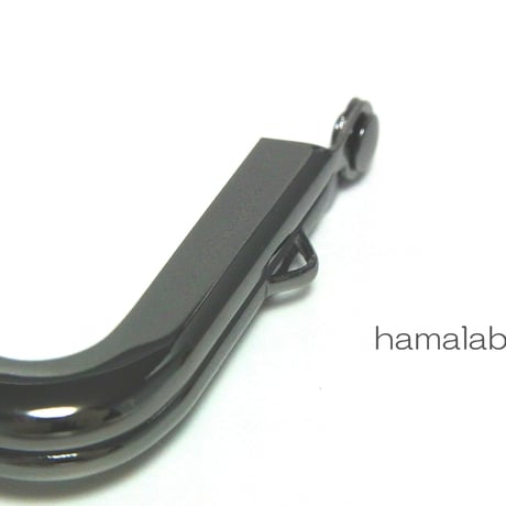 【HA-1404】ミニアメ玉10cm/角型口金(ブラック)・カン付き