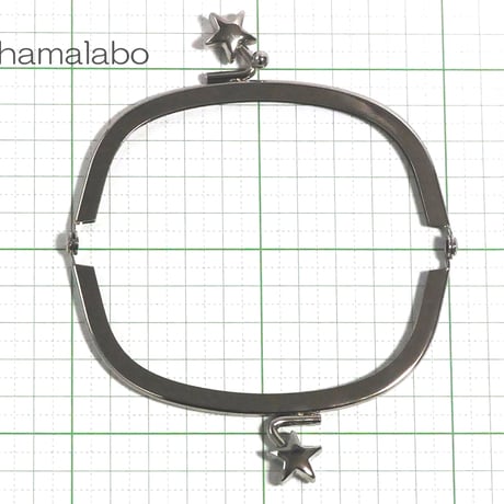 【HA-166】メタルスター口金(10cmくし型シルバー×シルバースター)