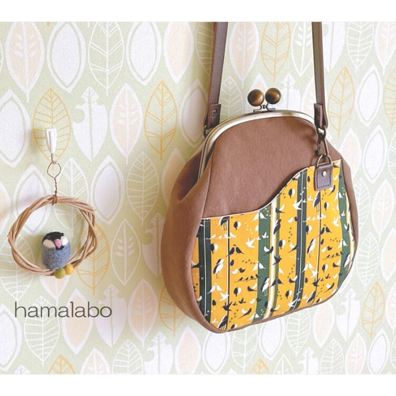 KT-2119-SET】がま口あおりミニバッグの型紙＆レシピ(ショルダー版の