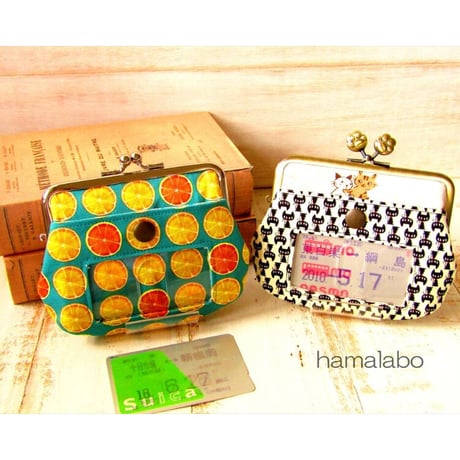 【HA-2282】親子口金 12cm(リス×茶色のどんぐり)アンティークゴールド