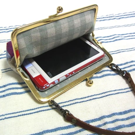 【KT-1019】がま口スマホ・デジカメケースの型紙＆レシピ【13.5cm/角型用】