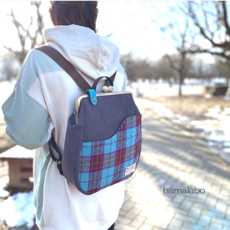 4月2日販売開始！【KT-2128】がま口リュック(丸型)の型紙＆レシピ【24cm/角型用】
