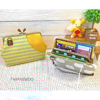 【KT-2116】三日月ポケット版！お財布バッグ(親子がま口タイプ)の型紙＆レシピ【18cm用】