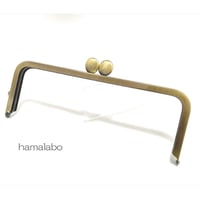 特価！【HA-2295】24cm角型口金/とても大きな碁石/アンティークゴールド/＋(プラス)