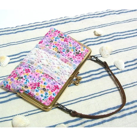 【HA-2167】15cm/角型(茶色の木オーバル×アンティークゴールド)・カン付き