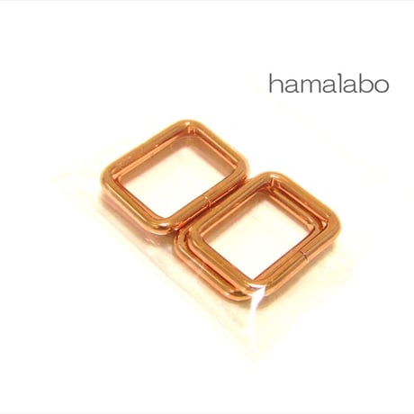 【HA-658】角カン 21mm幅×4個入り(ローズゴールド・ピンクゴールド)