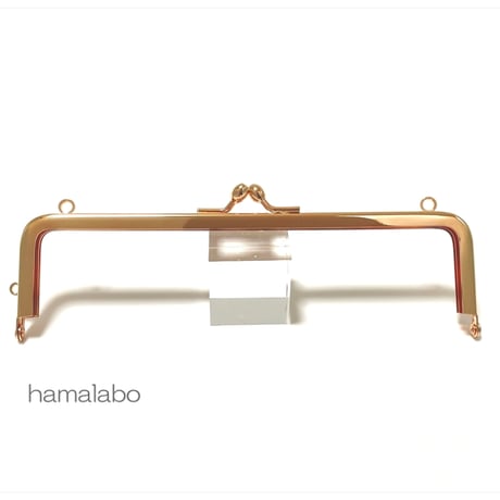 がま口の日セール！今回限りの限定大特価品！【HA-2560】16.5cm口金/(ナツメひねり×ゴールド)・カン付き
