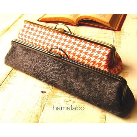 【HA-1650】25.5cm/角型(ネコ玉×アンティークゴールド)-扇子入れ用-