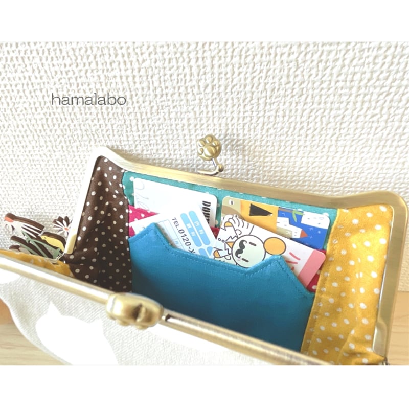 KT-2150】☆ネコ耳タイプ☆ぽってり型がま口ポーチの型紙＆レシピ【M