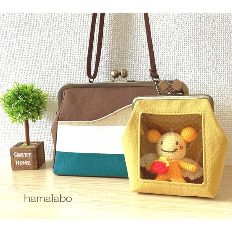 KT-2140】ミニサイズ版！推しぬい用がま口ポーチ(ショルダー可能)の