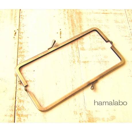 【HA-1847】16.5cm口金/(バットつまみ×アンティークゴールド)