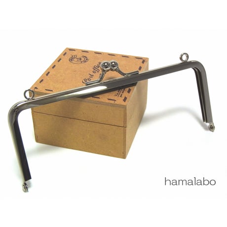 【HA-1353】15cm/角型(シルバー)・カン付き口金