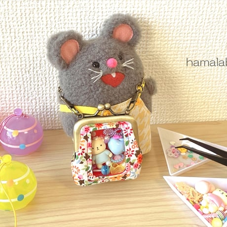 【KT-2156】超ミニサイズ！☆推しぬい＆推しドールが使う☆推し活がま口バッグの型紙＆レシピ【 5.5cm用】