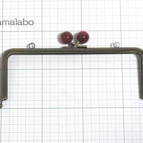 【HA-1218】18cm/角型(べっ甲玉×アンティークゴールド)・カン付き