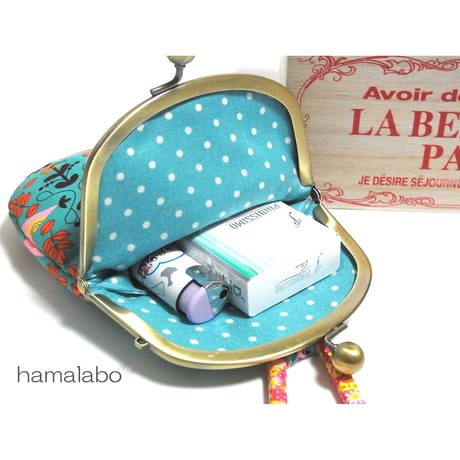 【KT-2006】がま口チョークポーチの型紙＆レシピ【12cm/くし型用】