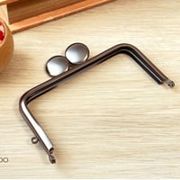 (廃盤予定)【HA-2507】12cm角型口金/とても大きな碁石/ソフトブラック