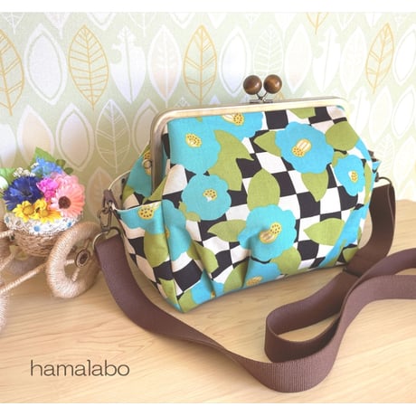 【HA-2349】24cm角型口金/(茶色どんぐり)/アンティークゴールド＋(プラス)