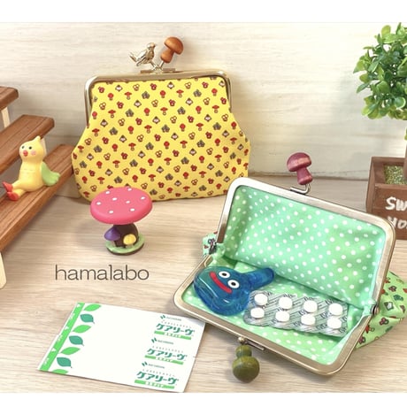 【KT-2130】シンプル！がま口ペッタンコポーチ(丸底)の型紙＆レシピ【12cm/角型用】