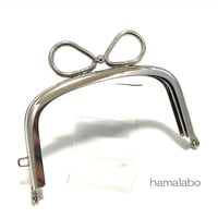 5月1日販売開始！GW限定＆大特価！【HA-2532】リングリボン口金　9.9cm/くし型(シルバー)