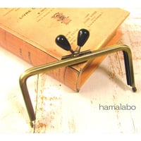 【HA-1942】12cm/角型(黒色の木オーバル×アンティーク)