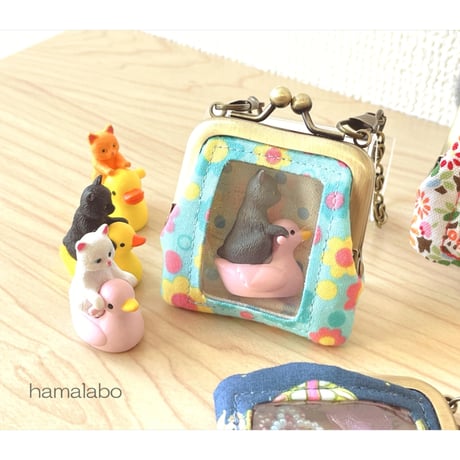 【KT-2156】超ミニサイズ！☆推しぬい＆推しドールが使う☆推し活がま口バッグの型紙＆レシピ【 5.5cm用】