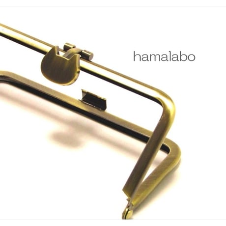 【HA-1570】オコシ式口金12cm/角型(ネコ×ブラック)