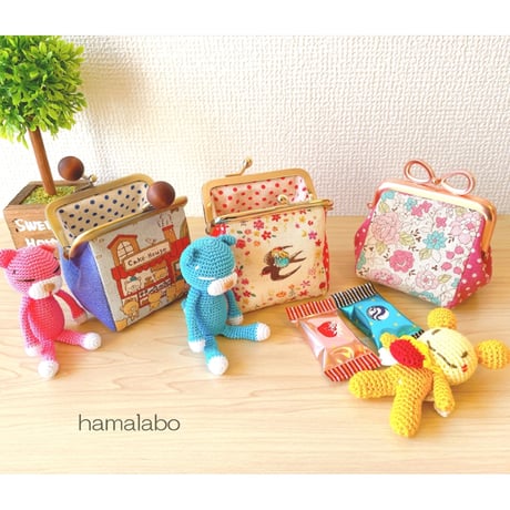 6月8日販売開始！【KT-2167】ミニサイズ♪ぷっくりがま口の三角ポーチの型紙＆レシピ【7.5cm用】