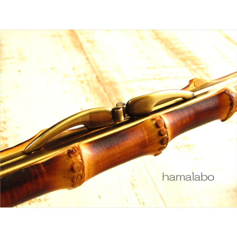 HA-2092】竹の口金24cm(キツネひねり×アンティークゴールド) | Hamalabo