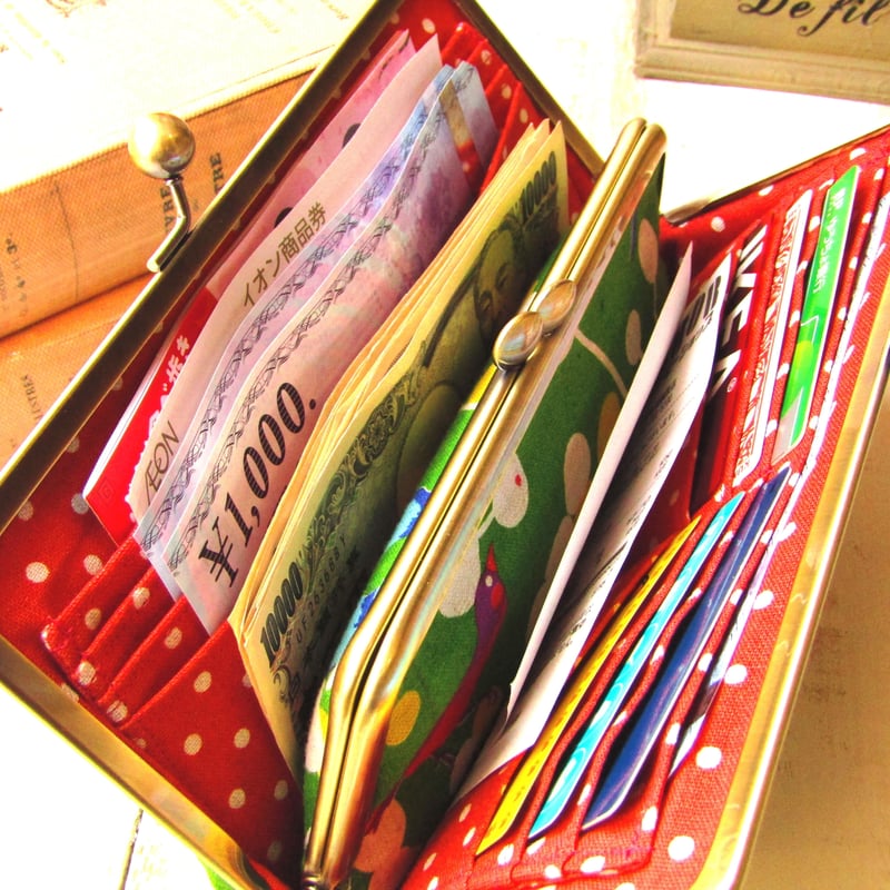 KT-2024】親子がま口の長財布の型紙＆レシピ【22cm用