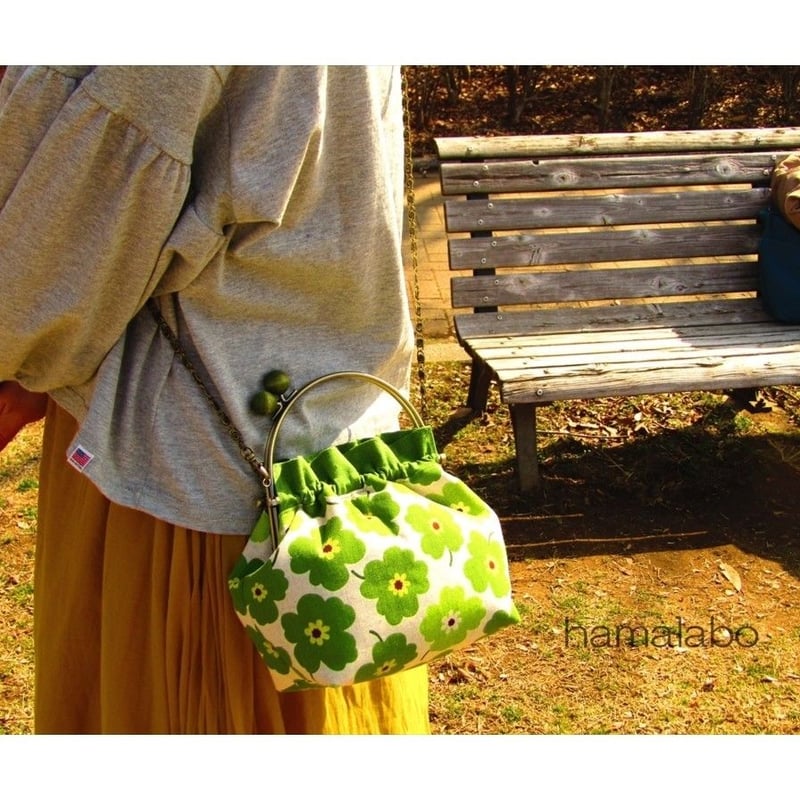 KT-2036】ベンリーがま口ポーチ(くしゅくしゅタイプ)の型紙＆レシピ