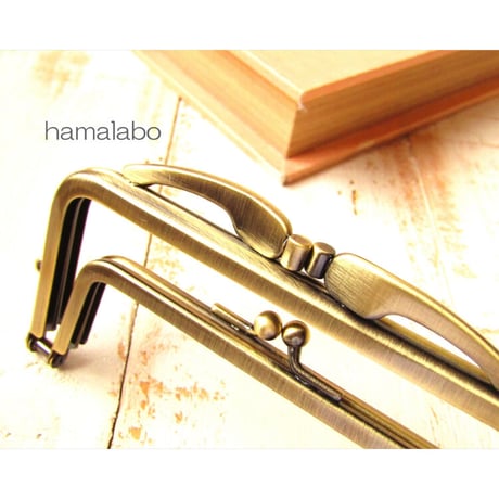 限定品！【HA-1860】親子口金12cm(キツネひねり×アンティークゴールド)
