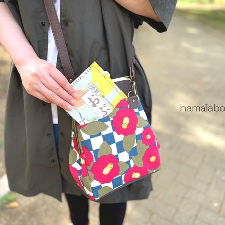 【KT-2125】縦長版！ジャバラ式がま口ポケットショルダーバッグの型紙＆レシピ【17.5cm(バッグ用足長)/角型用】