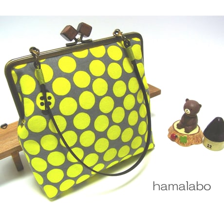 【HA-426】<ビスケット口金>18cm/角型(ゴールド)・カン付き
