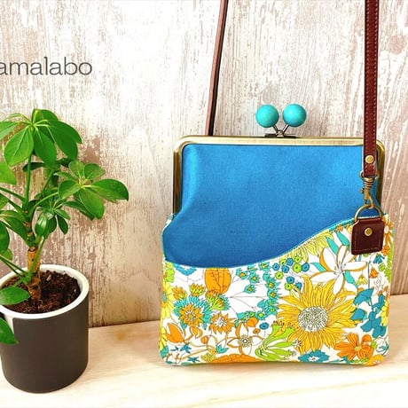 廃盤予定【HA-1670】ネコカン口金/(肉球×横ネコカン)/18cm角型(アンティークゴールド)・カン付き