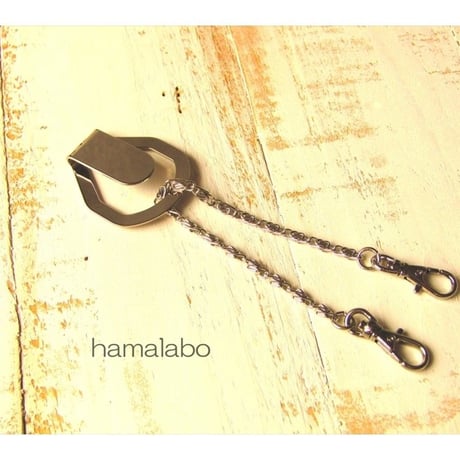 【HA-636】<身に付けるがま口>ぶら下げ用ベルトフック＆帯フック(シルバー)