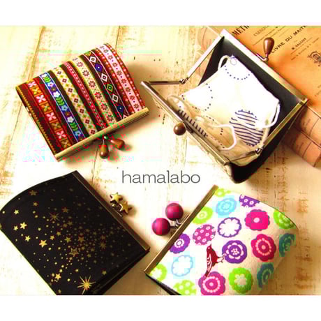 【対象口金購入で無料ダウンロード】KT-2076 縫わずに作れる！がま口マスクケース(マスク置き)の型紙＆レシピ【12cm浮き足用】