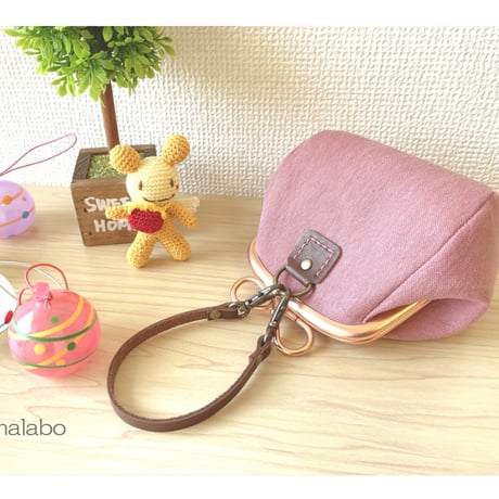 【KT-2154】☆ハート窓＆マチ別タイプ☆推しぬい用がま口ポーチの型紙＆レシピ【9.9cm/くし型用】