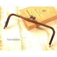 大特価品！【HA-1836】24cm大玉口金/角型/ブラック/＋(プラス)