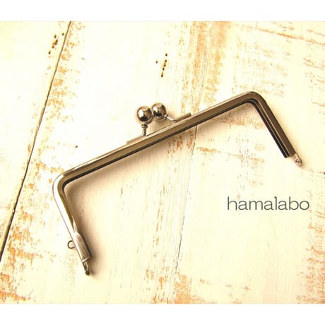 (販売休止予定)【HA-1893】15cm/角型口金/(アメ玉×シルバー)