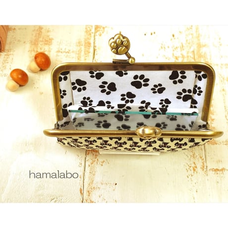 【HA-1756】12cm/角型(大きな肉球×アンティークゴールド)-通常品-