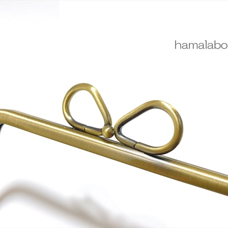 限定品＆大特価セール！【HA-2575】リングリボン口金/12cm角型(アンティークゴールド)